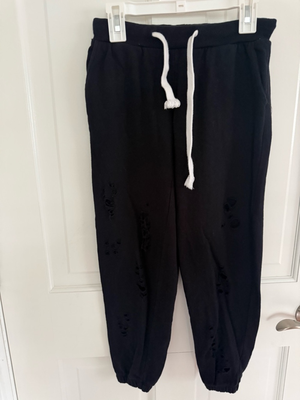 Katie J Distressed Drawstring Joggers